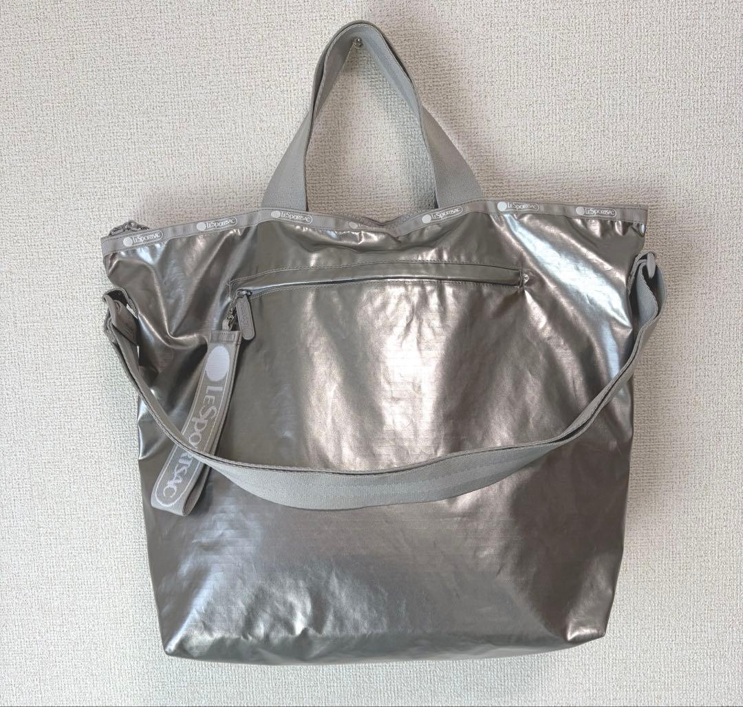 LeSportsac ひとりっぷ シルバー 2WAYトートバック
