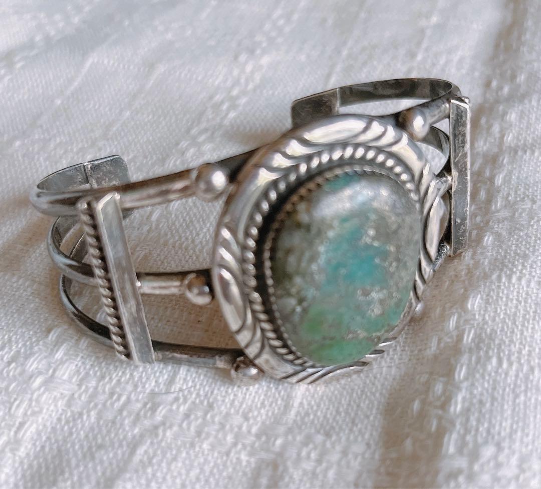 ナバホ族 シルバー925 ターコイズバングル