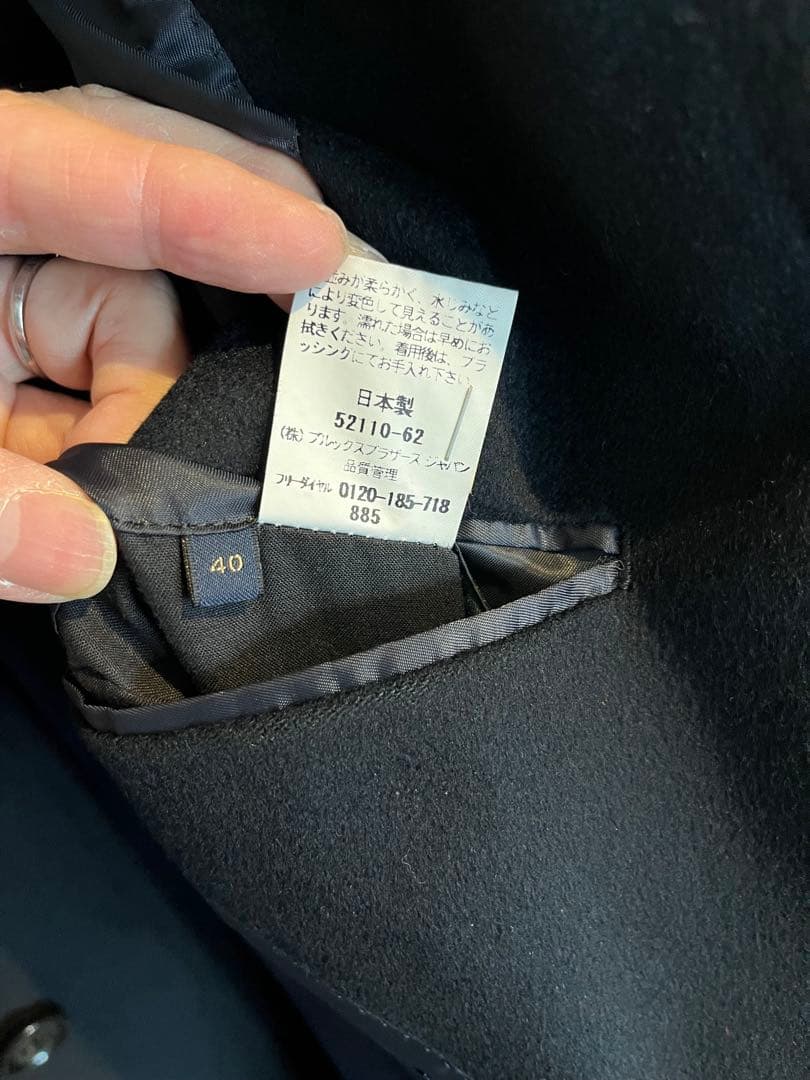 【美品】ブルックスブラザーズ　カシミヤ100% ステンカラーコート サイズ40