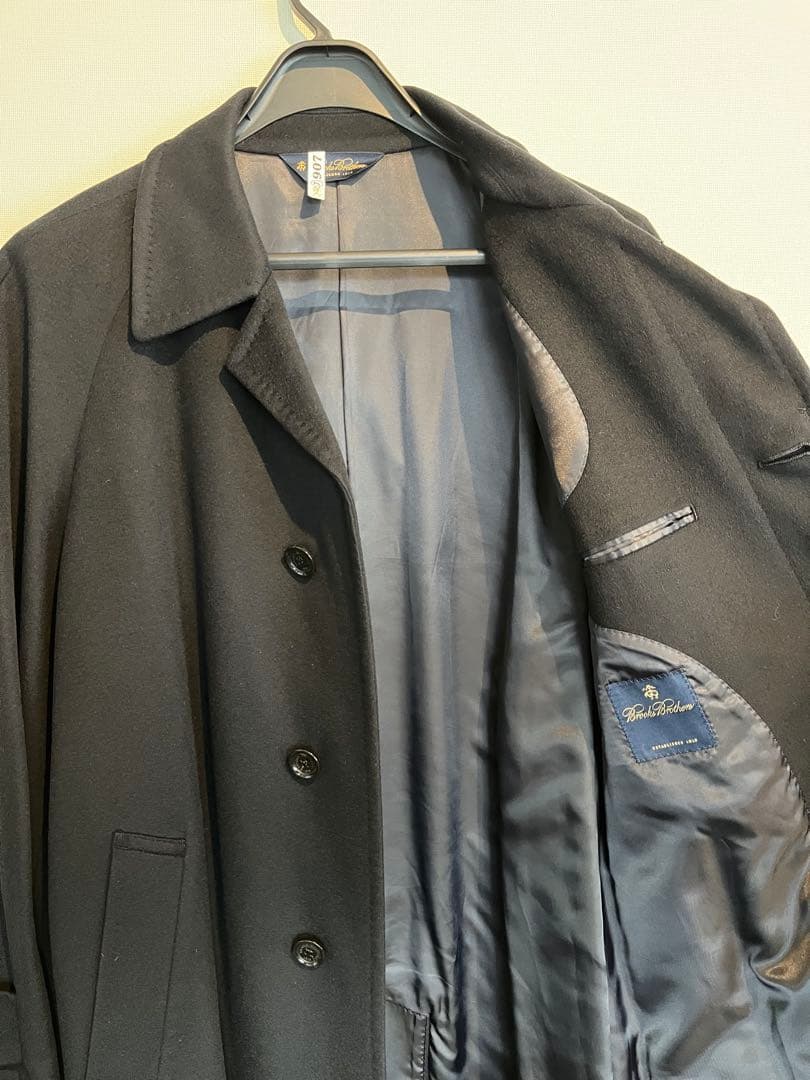 【美品】ブルックスブラザーズ　カシミヤ100% ステンカラーコート サイズ40