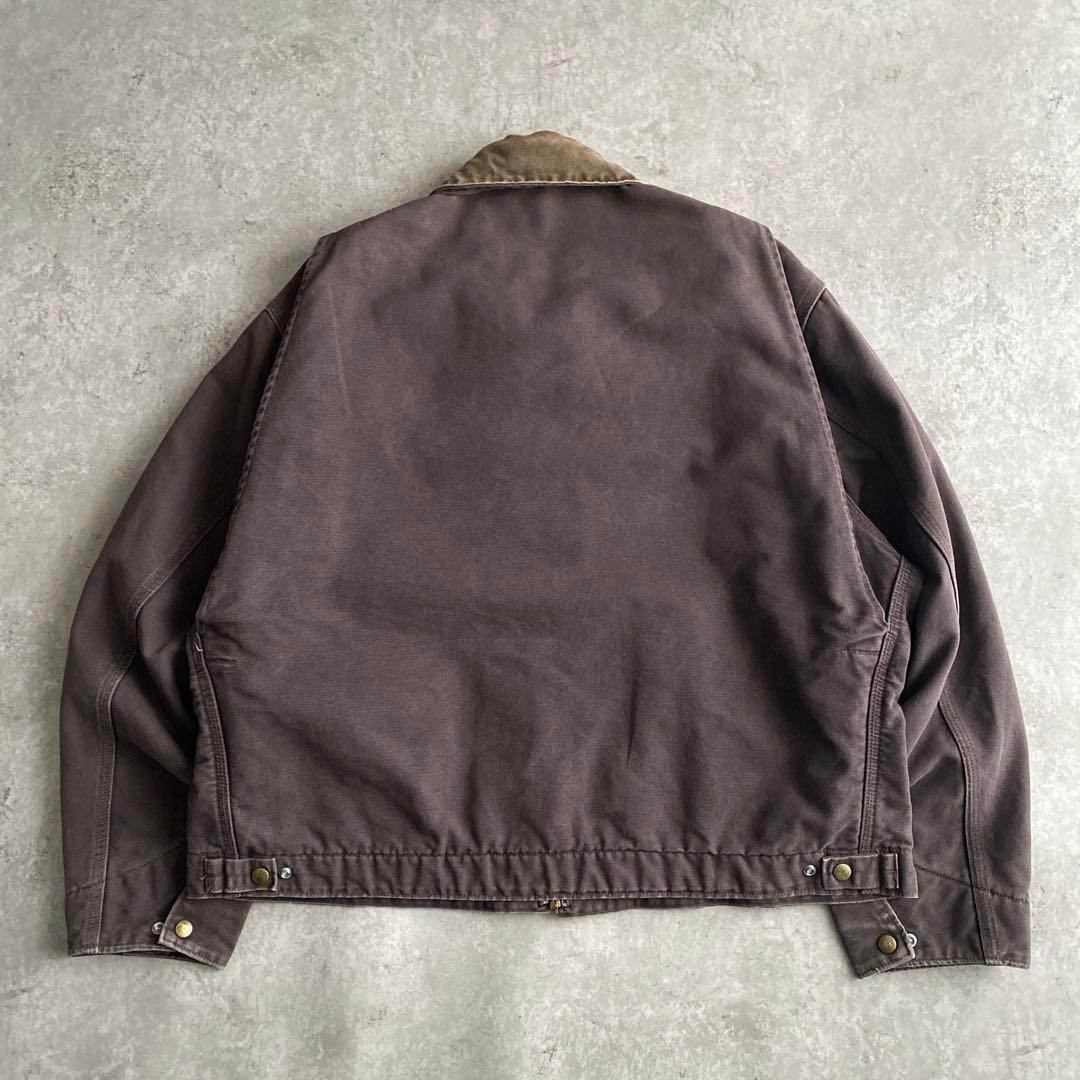 激レア90sカーハートJB0873デトロイトジャケットUSA製モカパープル