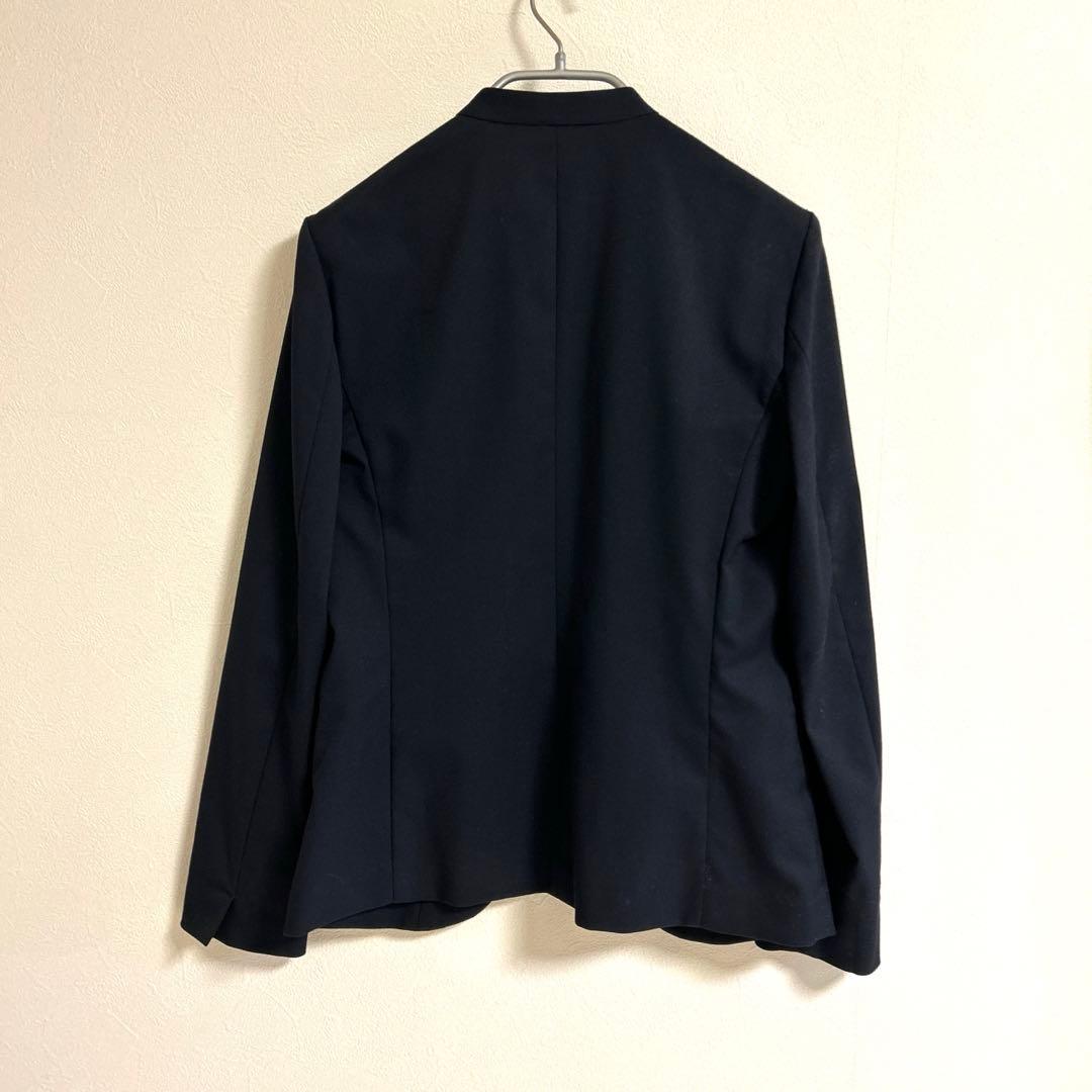 上下セットicb ノーカラージャケット　テーパードパンツ サイズ0 ネイビー