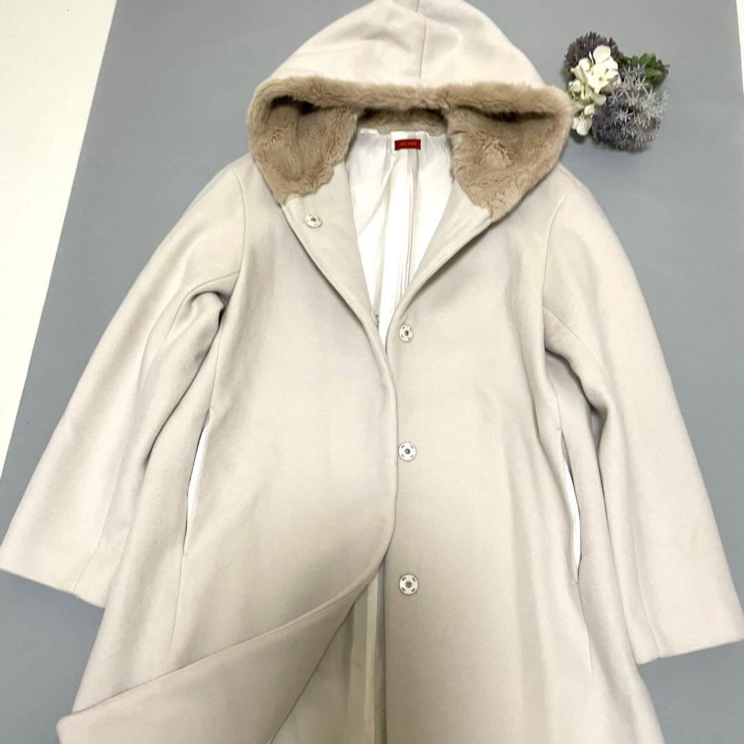きり⭐️美品定価69120円デプレ ロングコート サイズ36 アイボリー