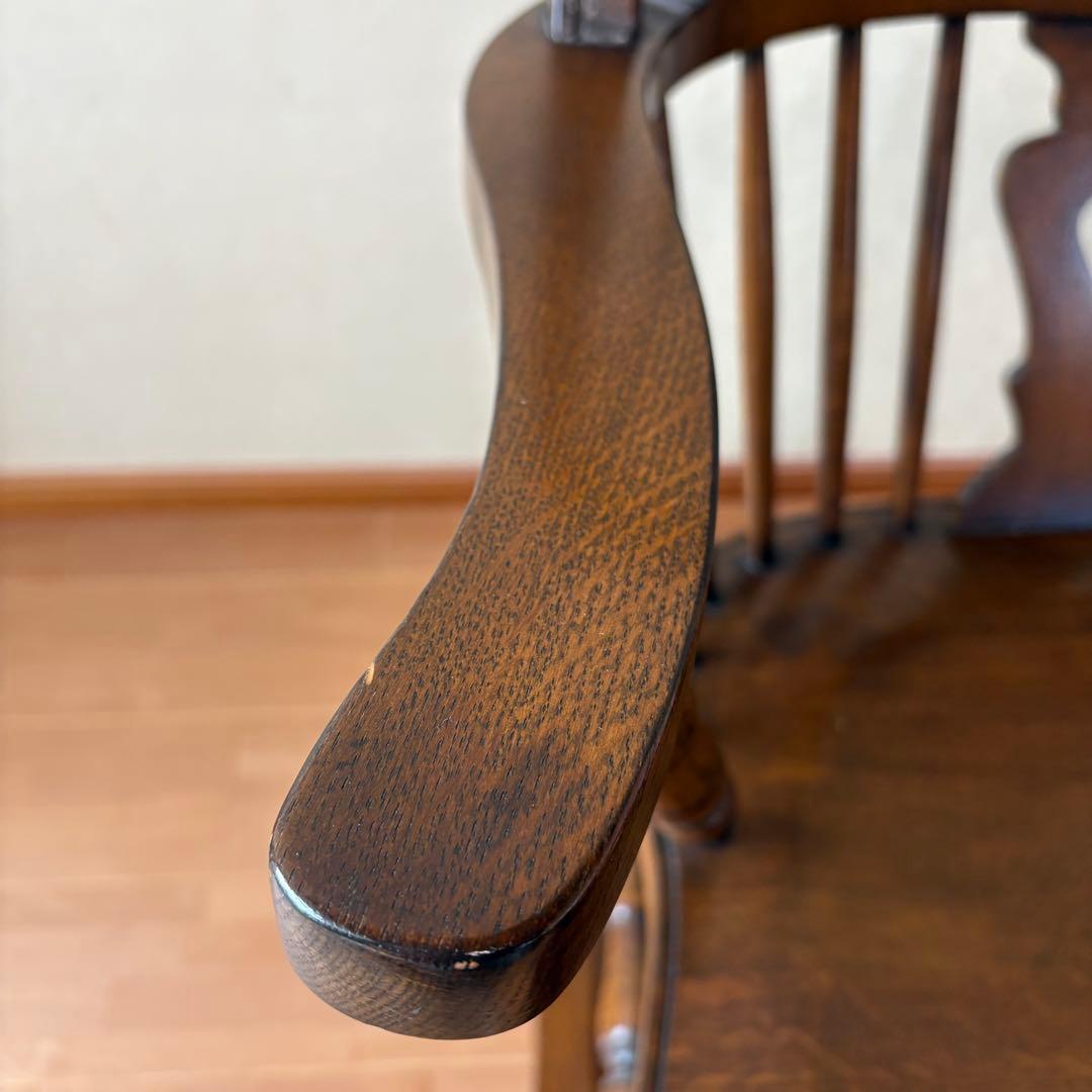 【美品】アンティーク ロッキングチェア 揺り椅子 オーク レトロ 木製　ハート