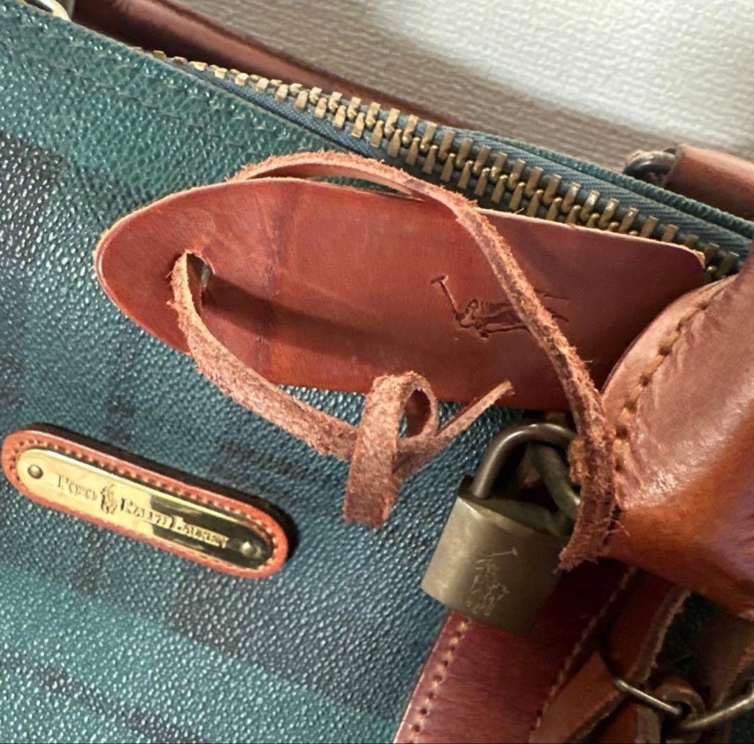 【本日限定価格】超美品 ポロラルフローレン ブラックウォッチ ボストンバッグ