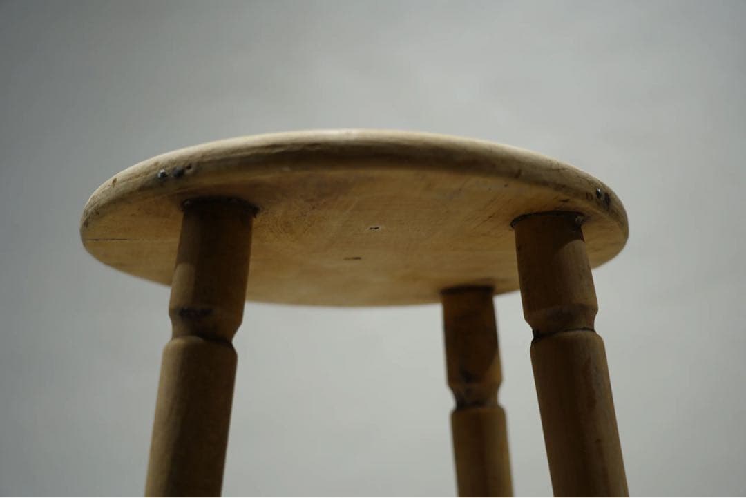 丸スツール　木製椅子　昭和レトロ　チェア　ビンテージ