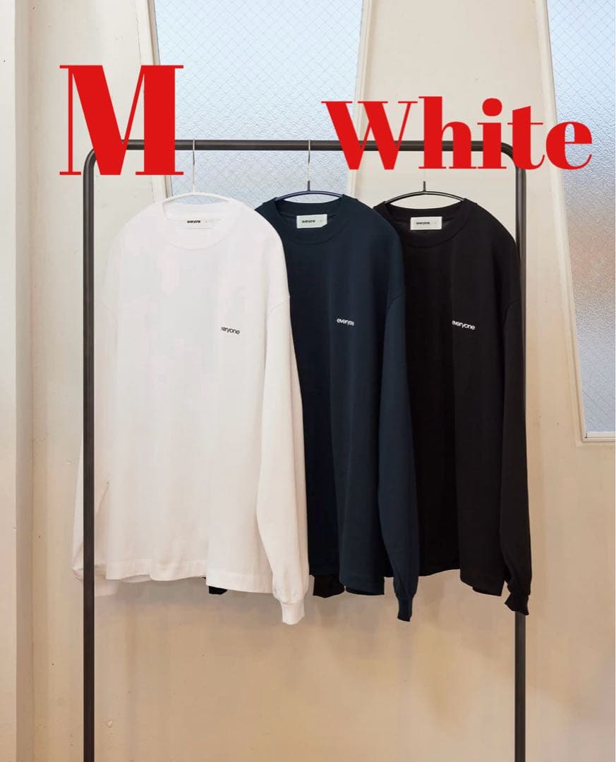everyone luxury cotton long tee 新品未使用　白