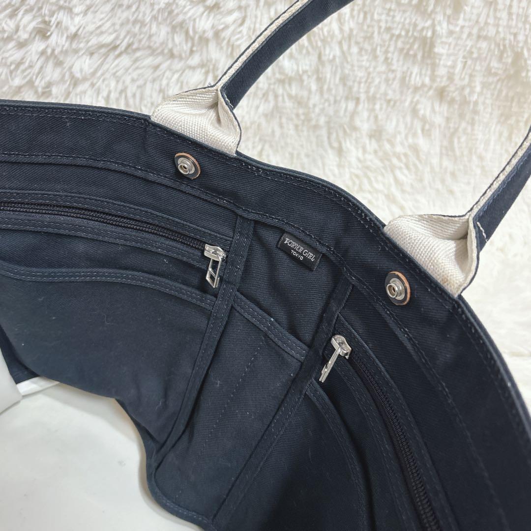 PORTER GIRL ポーターガール　ネイキッド トートバッグ　ネイビー
