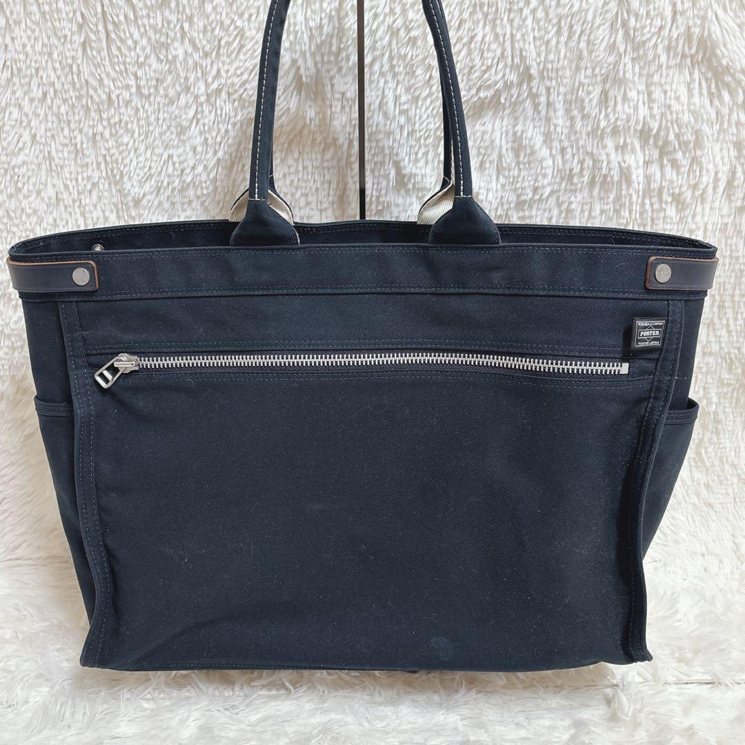 PORTER GIRL ポーターガール　ネイキッド トートバッグ　ネイビー