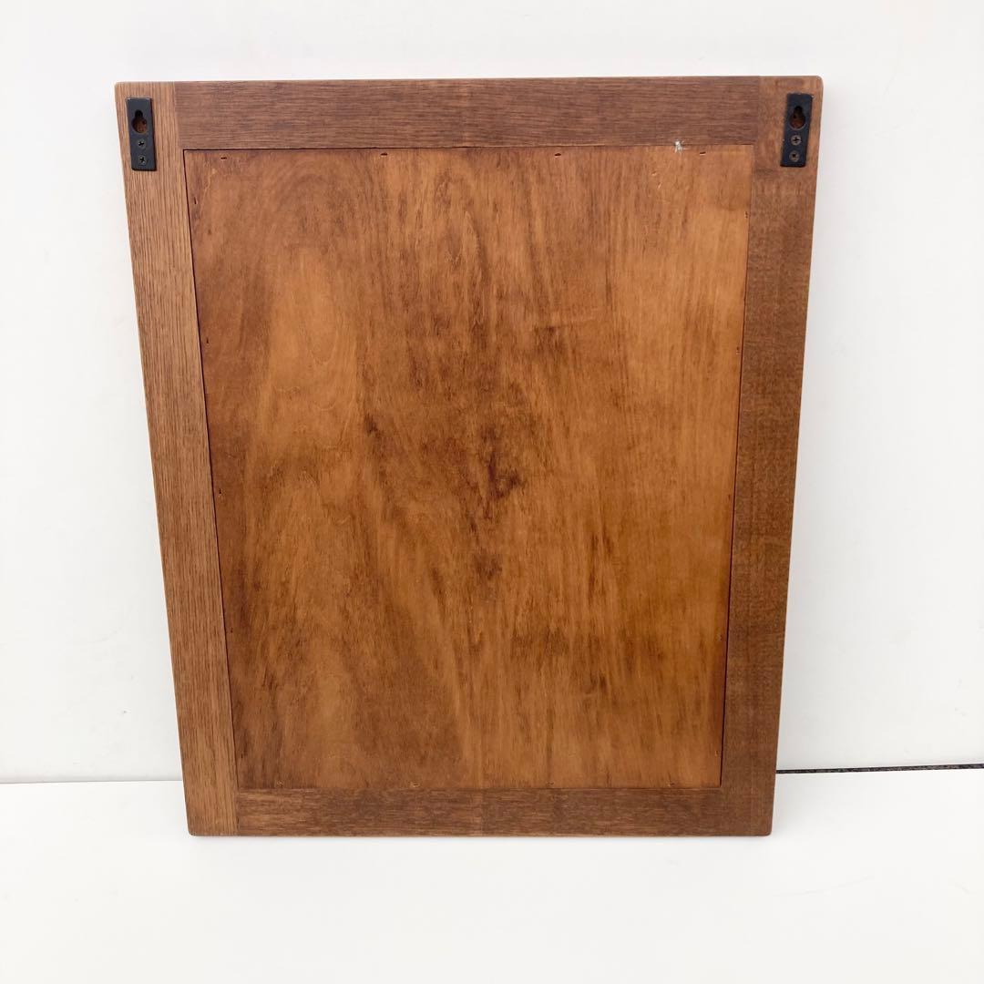 希少 オールドカリモク karimoku スクエア　ウォールミラー 壁掛け鏡