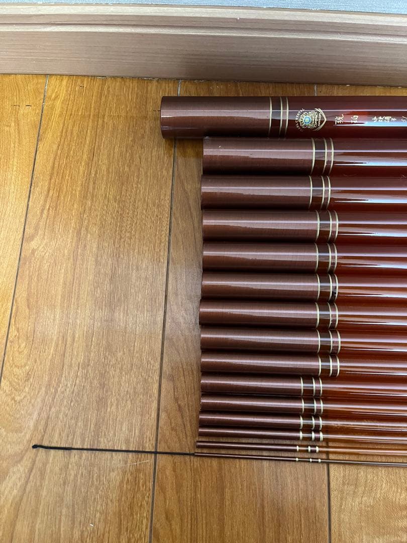 中古 daiwa 渓流竿 琥珀 中硬調子 51 ダイワ 16本継 ケース付き