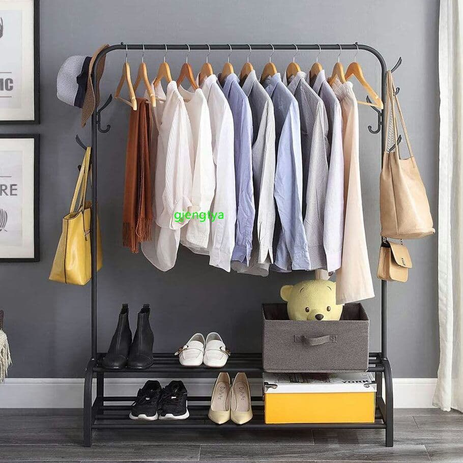 ハンガーラックパイプハンガーラック物干しスタンドコート掛け 衣類収納0