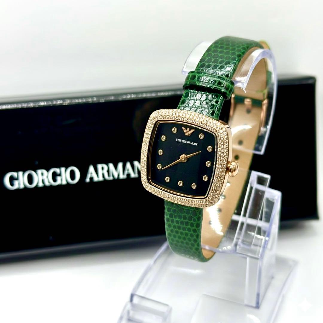 EMPORIO ARMANI レディースアナログレザー腕時計 AR-11497