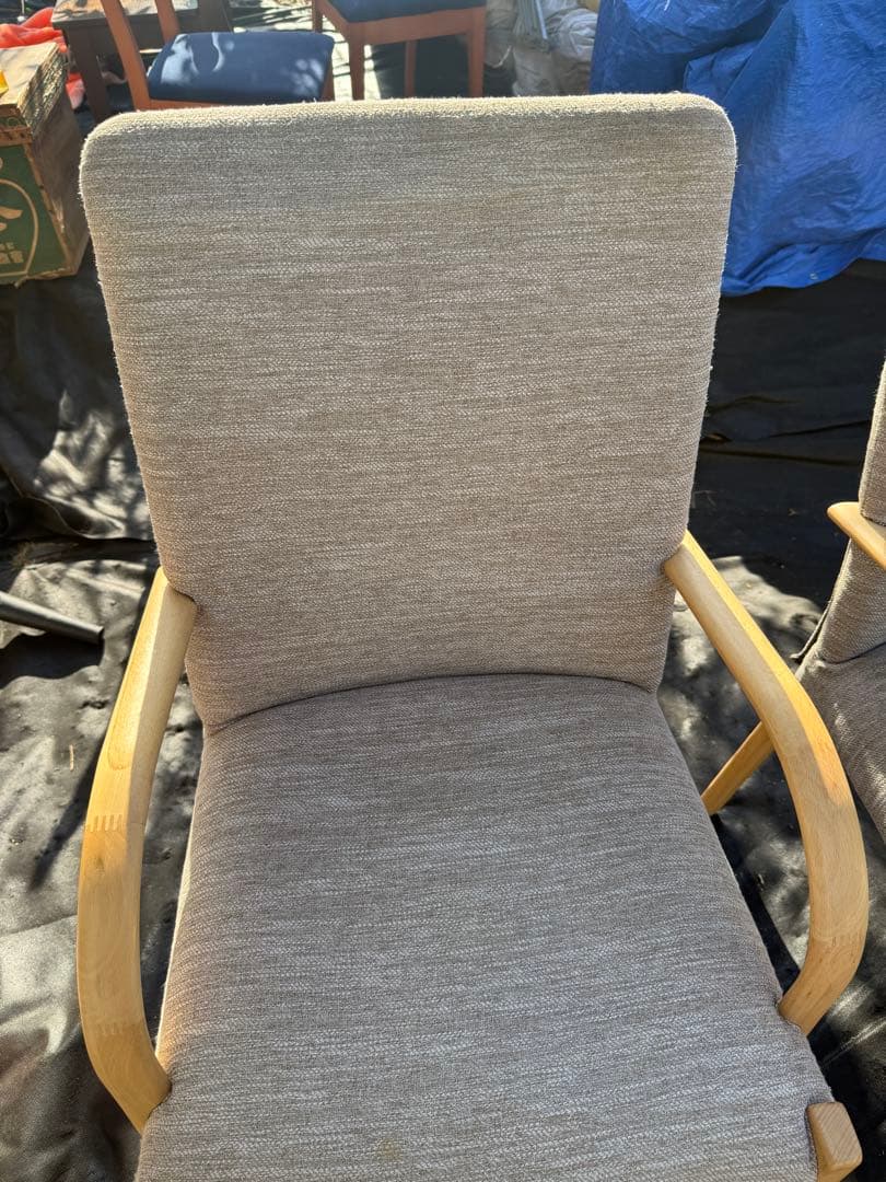 ニトリ Nコレクション C-10 ダイニングチェア 肘付き 2脚セット 引取限定