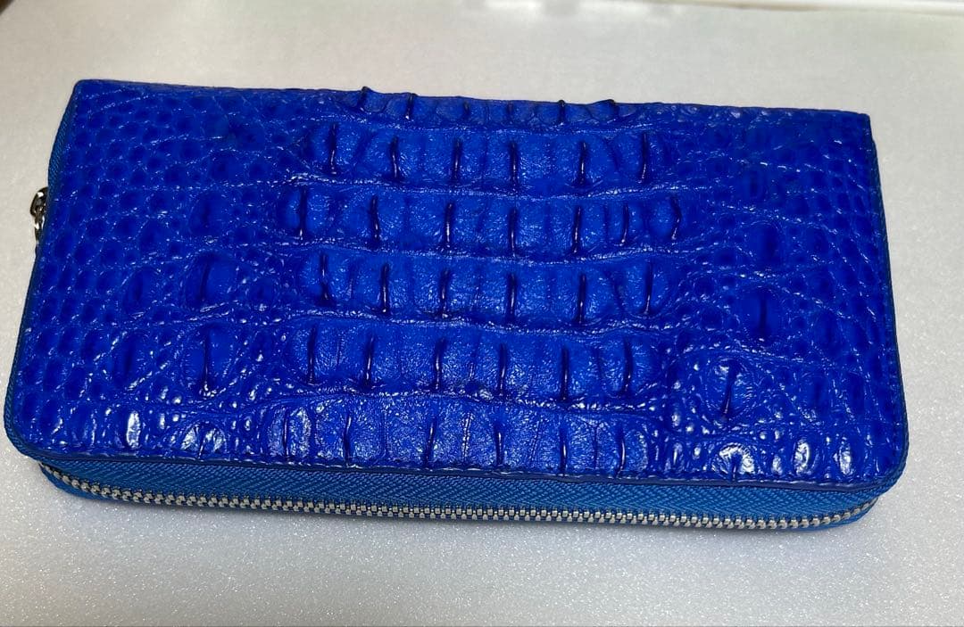 龍*様 新品 クロコダイル ラウンドファスナー メンズ 長財布 クラウン有り　ブ