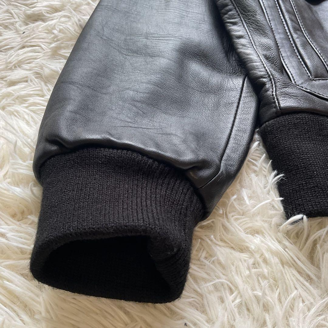 未使用✨ MR.OLIVE アンティーク ヘアーシープ レザー　A-2 L 黒