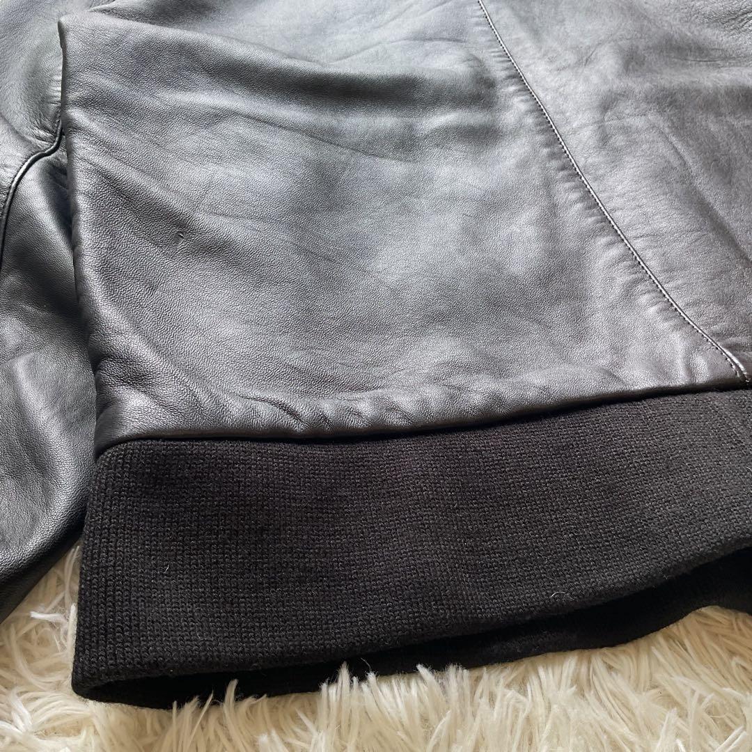 未使用✨ MR.OLIVE アンティーク ヘアーシープ レザー　A-2 L 黒