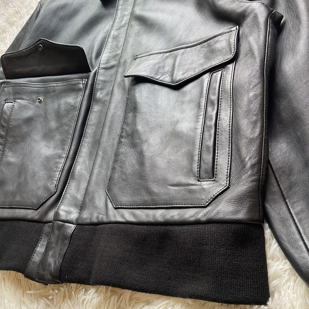 未使用✨ MR.OLIVE アンティーク ヘアーシープ レザー　A-2 L 黒