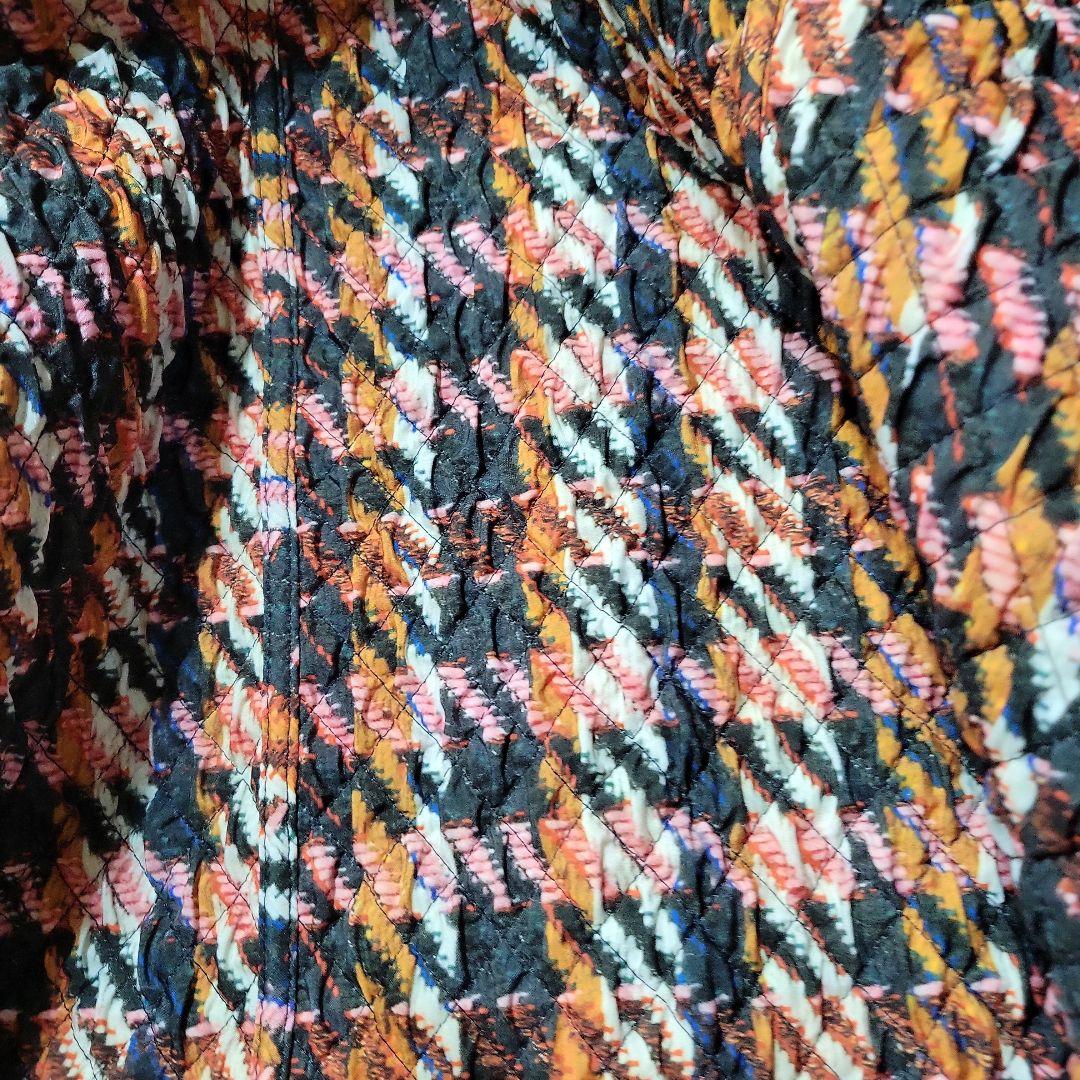 souhait イタリア製 リバーシブルコート 花柄×チェック レディースM相当