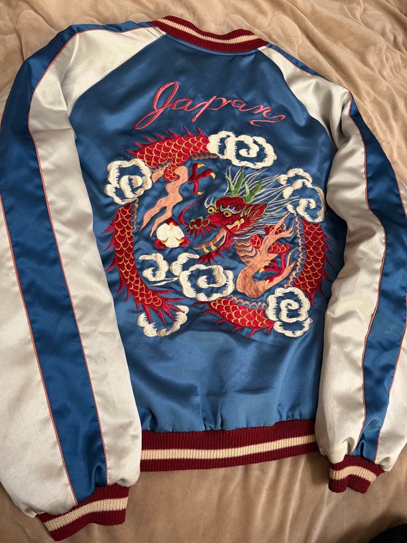 美品 テーラー東洋 ２面用 龍 日本限定 スカジャン vintage サテン