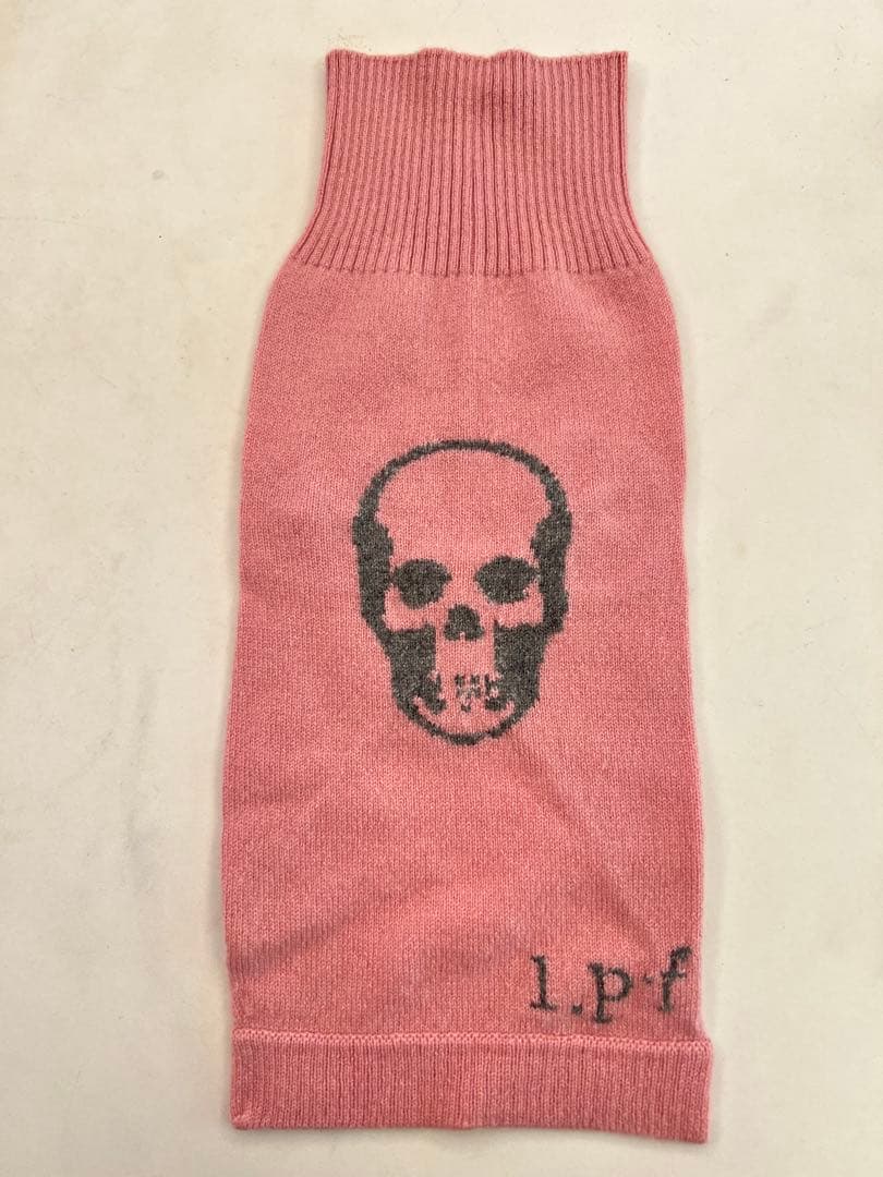 ルシアンペラフィネ　カシミア　スカル　犬服 Sサイズ ピンク