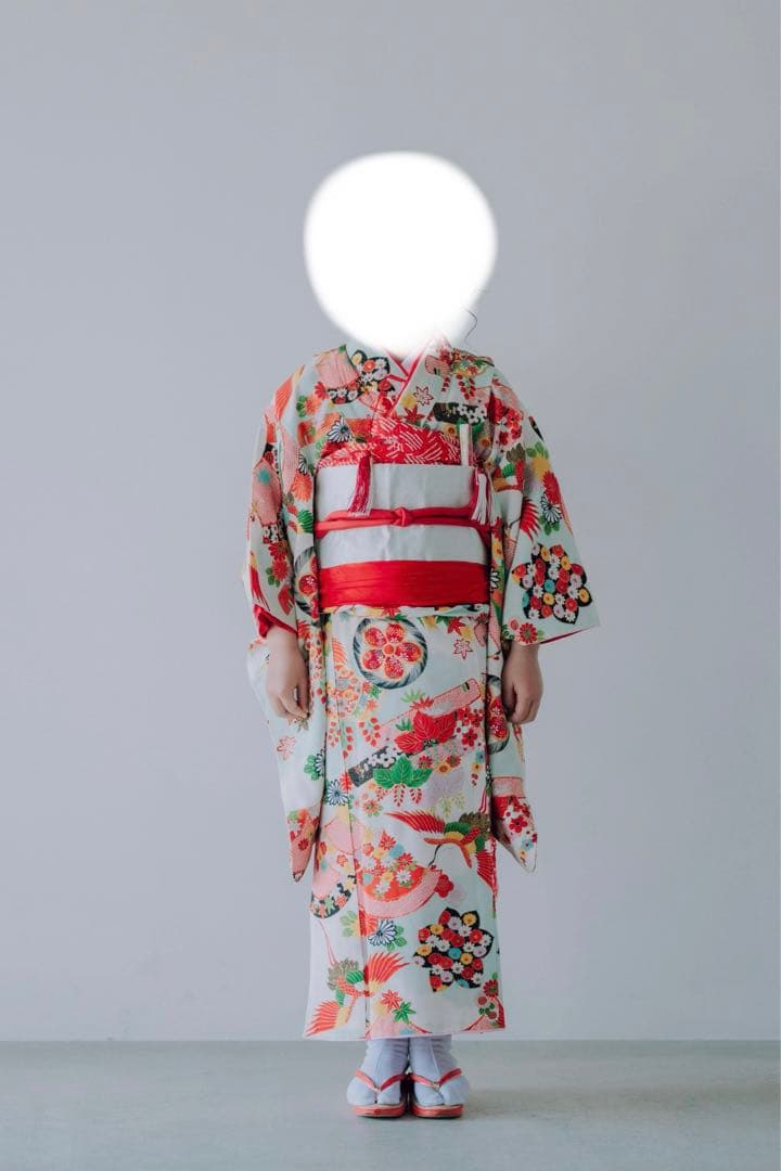 七五三　7歳　アンティーク　着物と長襦袢