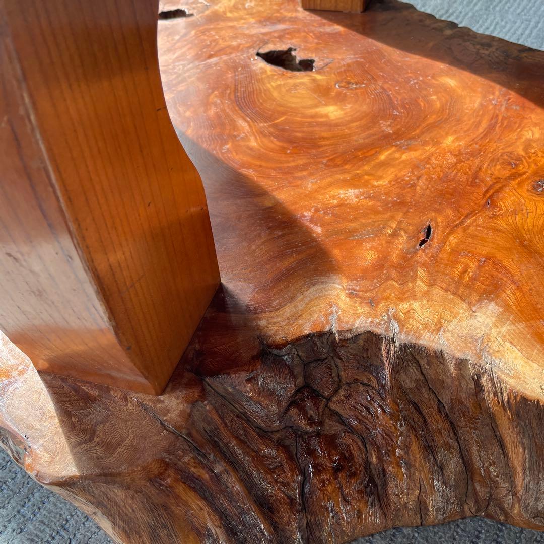 欅（けやき） 天然木一枚物茶卓 ローテーブル