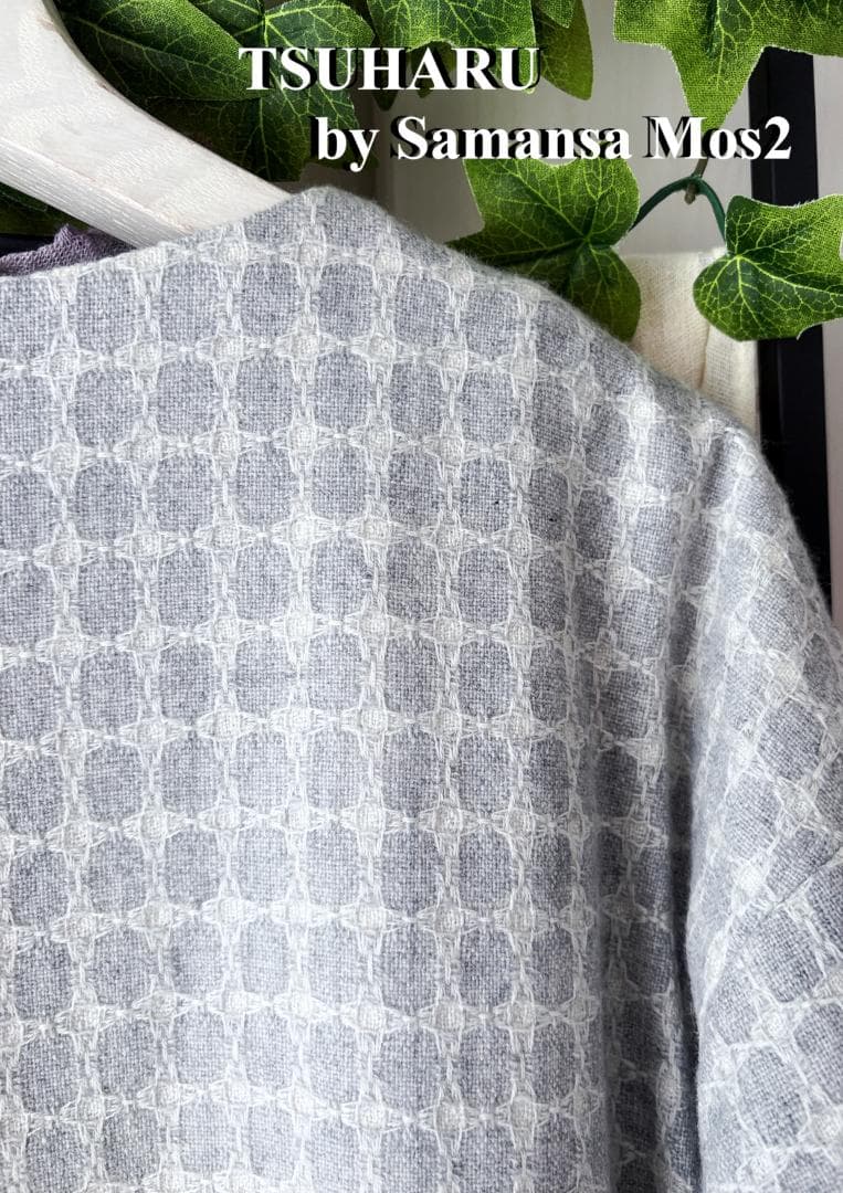 新品☆TSUHARU☆サマンサモスモス☆繊細ジャガード織☆尾州ウール美コート♪