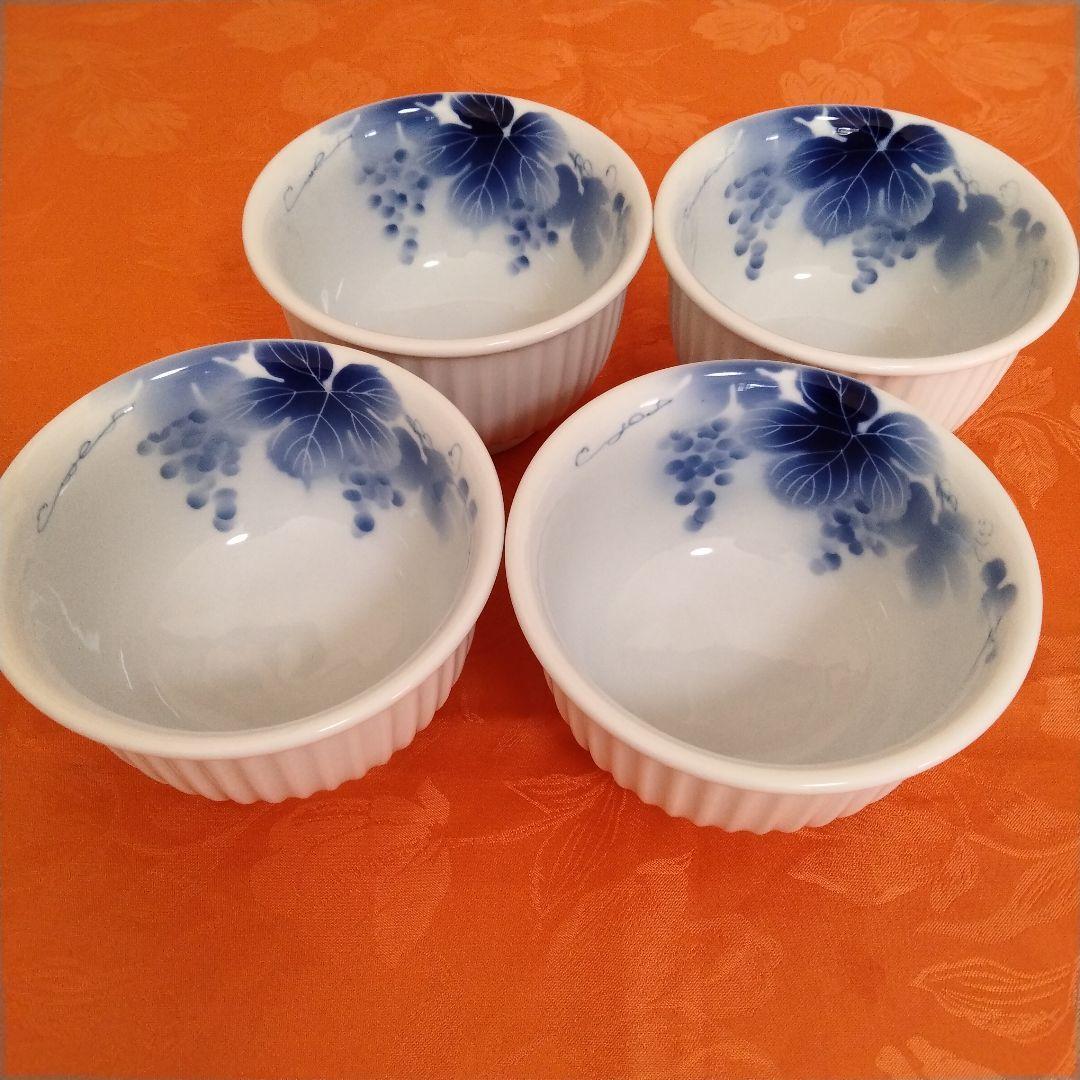 深川製磁 ブルーワイナリー 深型どんぶり 4個セット