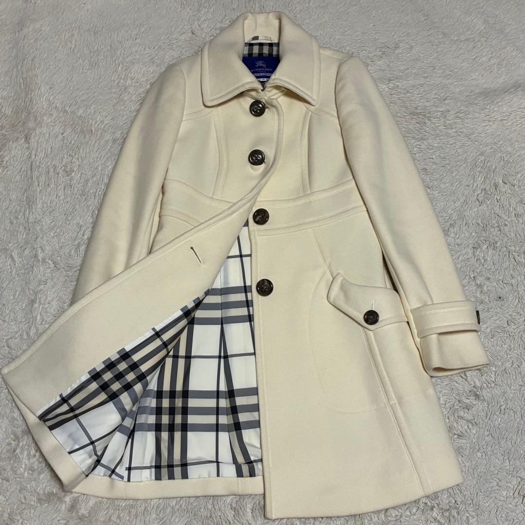 BURBERRY アンゴラ 2WAY チンストラップ ノバチェック コート