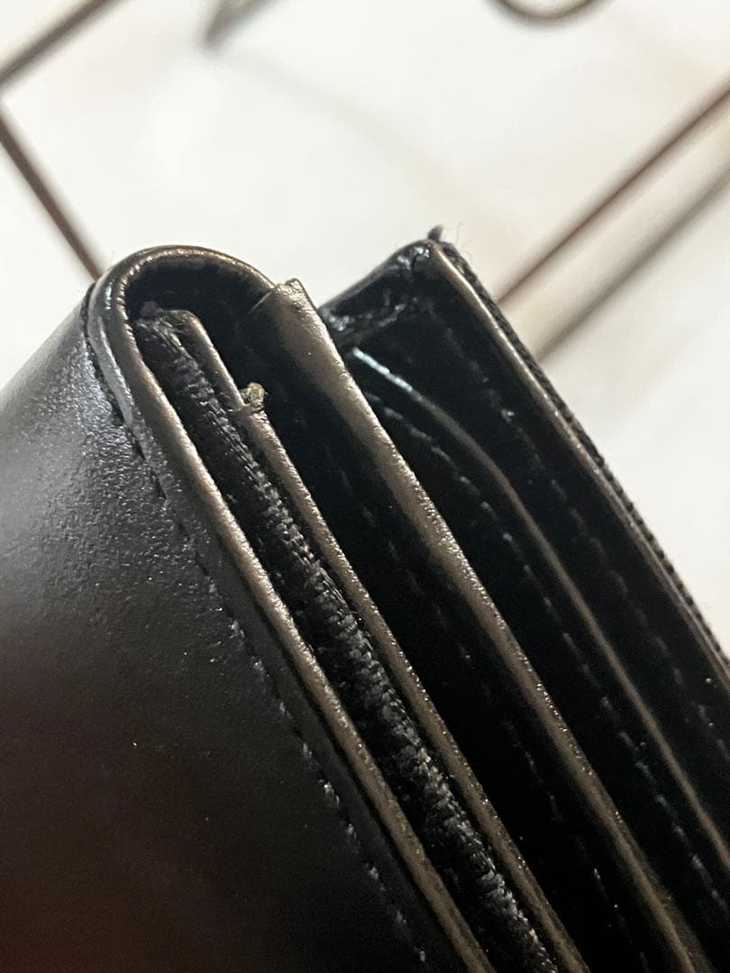 美品 GUCCI グッチ　ジャッキー 二つ折り財布 キャンバス 黒 シマ レザー