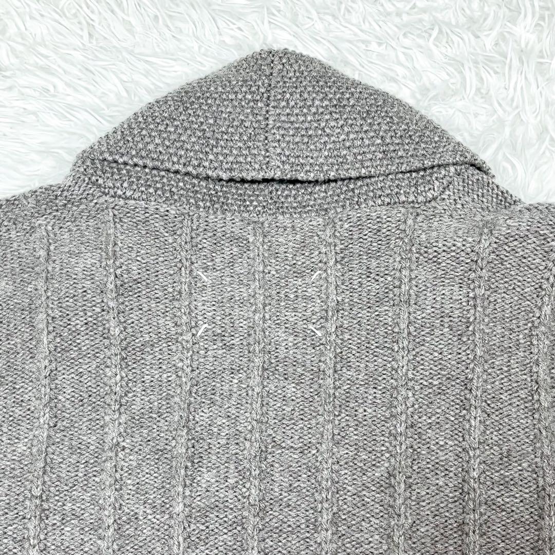 極美品 本人期 マルタンマルジェラ ショールカラーカーディガン コンチョボタン