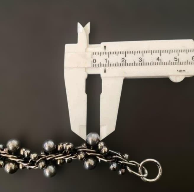ヴィンテージ メキシコ シルバー パール DNA ブレスレット 8mm玉