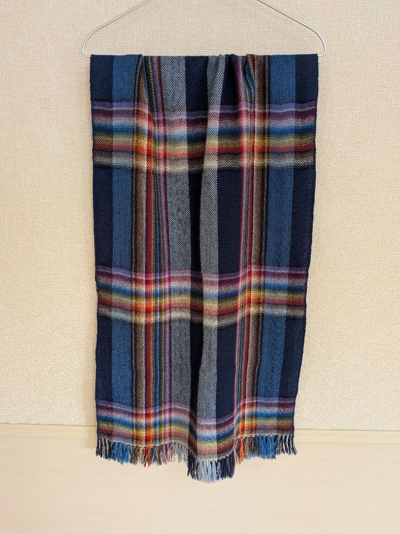 美品 THE INOUE BROTHERS... マフラー ネイビーマルチカラー