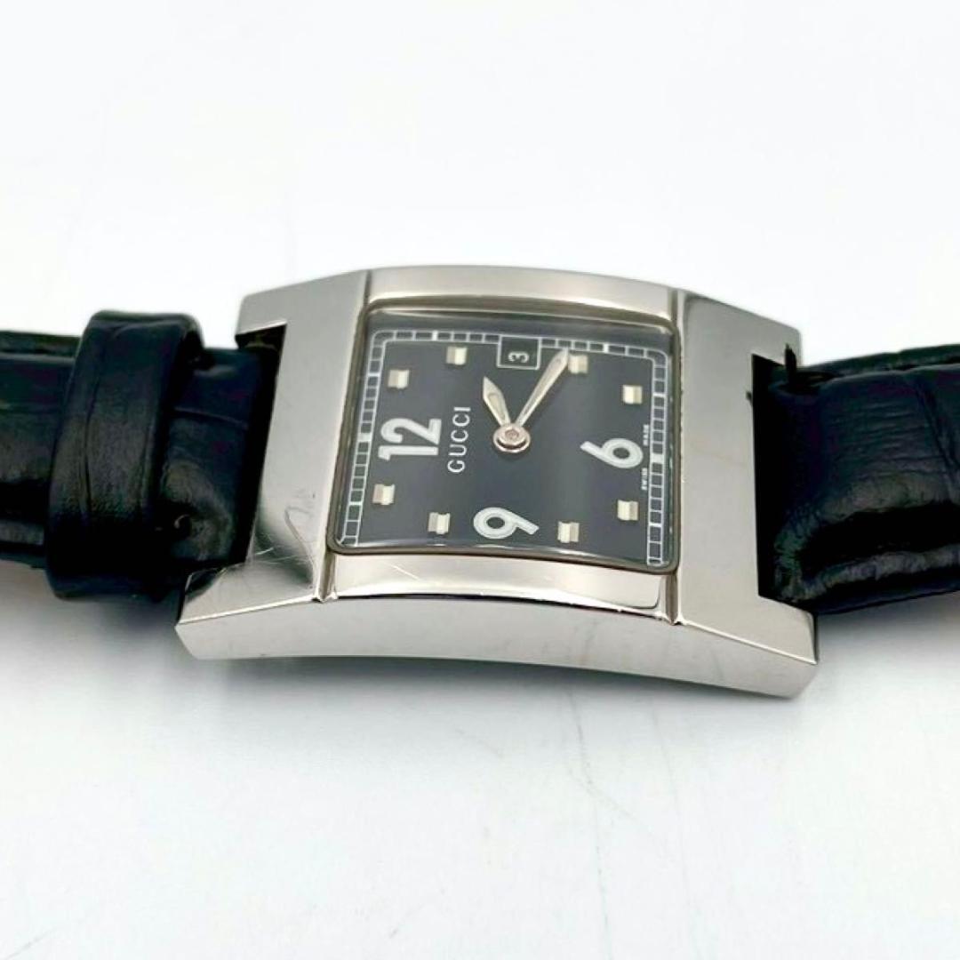 449 新品ベルト グッチ 7700L 腕時計 クオーツ スクエア レザー 稼働