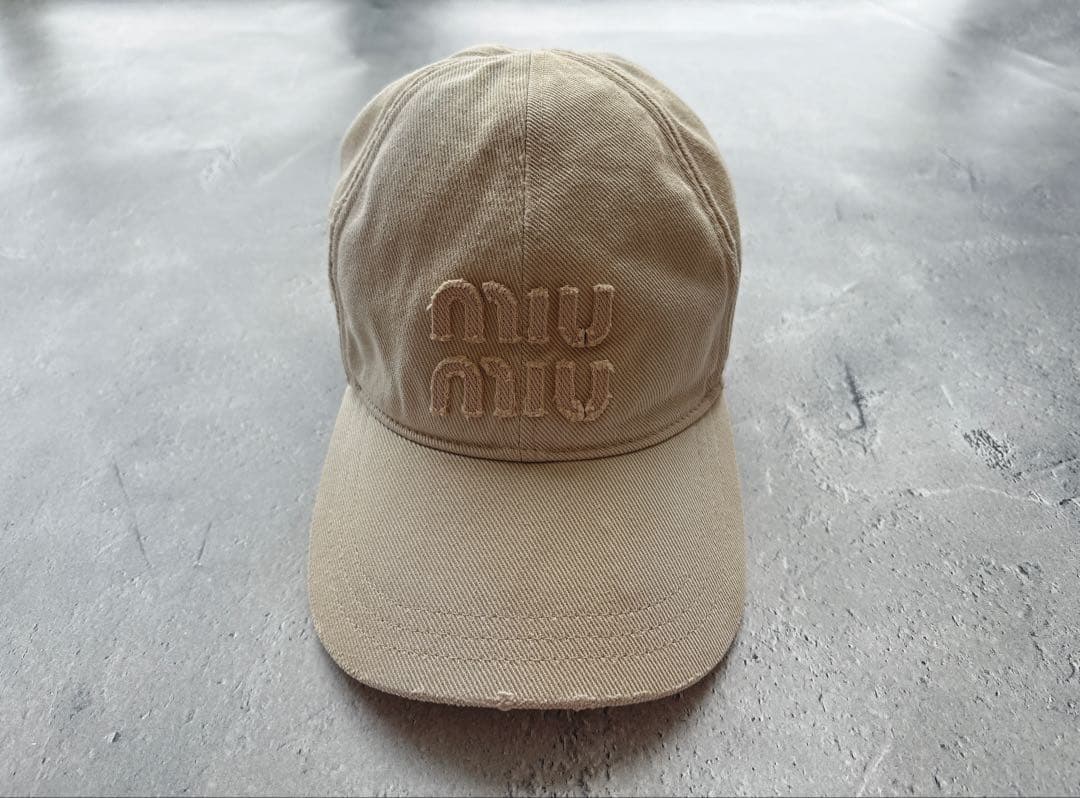 2025AW現行 MIUMIU ミュウミュウ デニムベースボールキャップ M