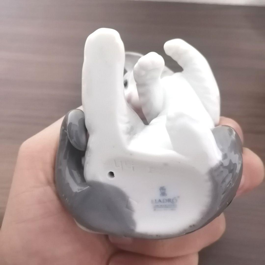 猫の陶器製置物３点セット リヤドロ NAO 驚く子猫ちゃん