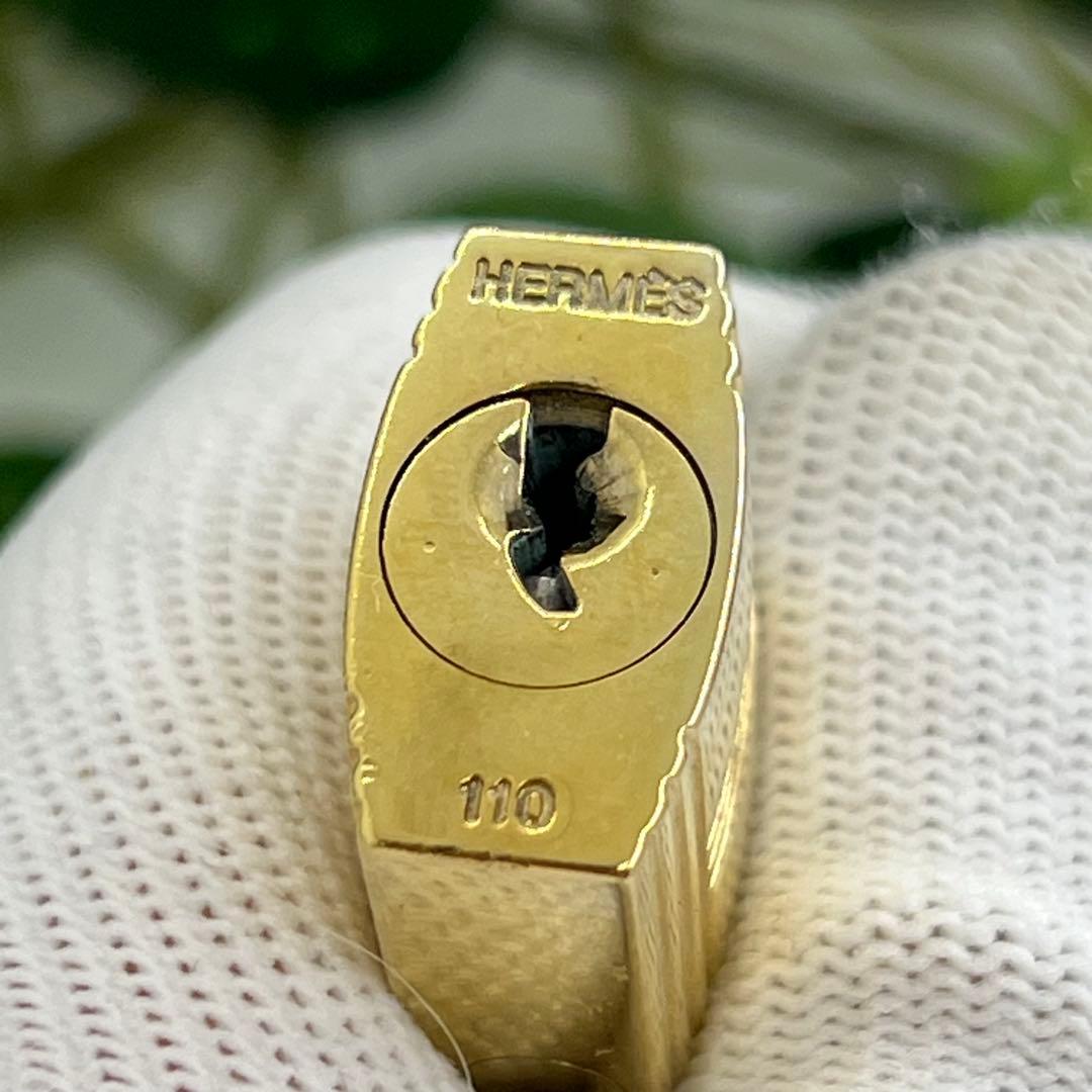 HERMES カデナ 金 ゴールド 110番 チャーム キーホルダー061215