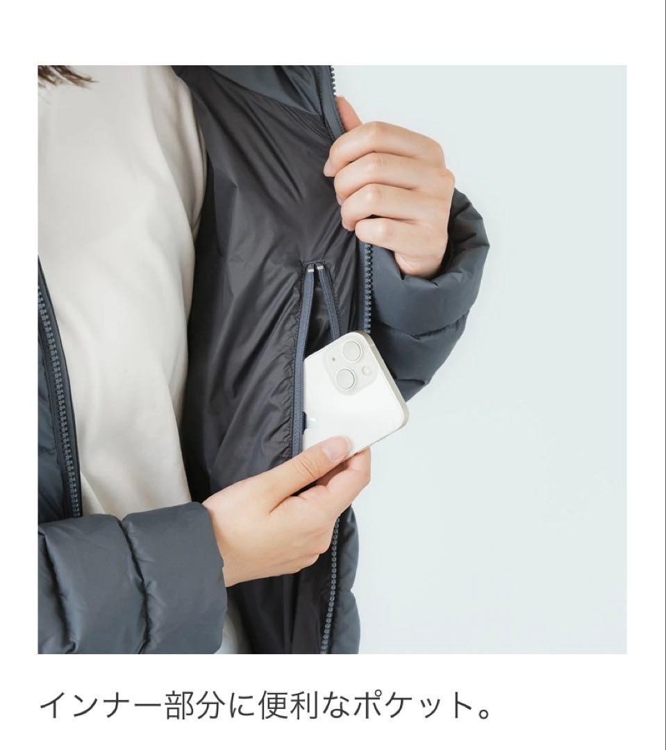 極美品　タグあり　DANTON ミドルダウン 2024秋冬　グレー　サイズS