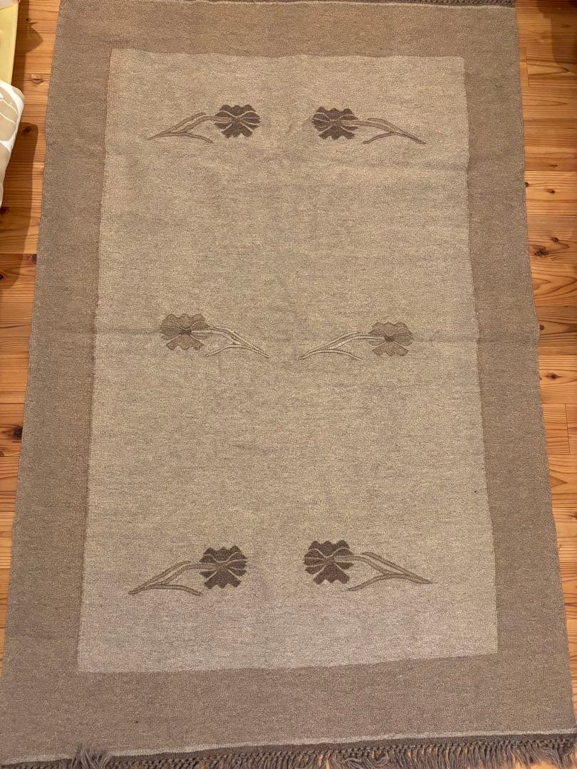 5万以上で購入　ラグ　トルコ絨毯トルコジュータン　現地購入品180✖︎112cm