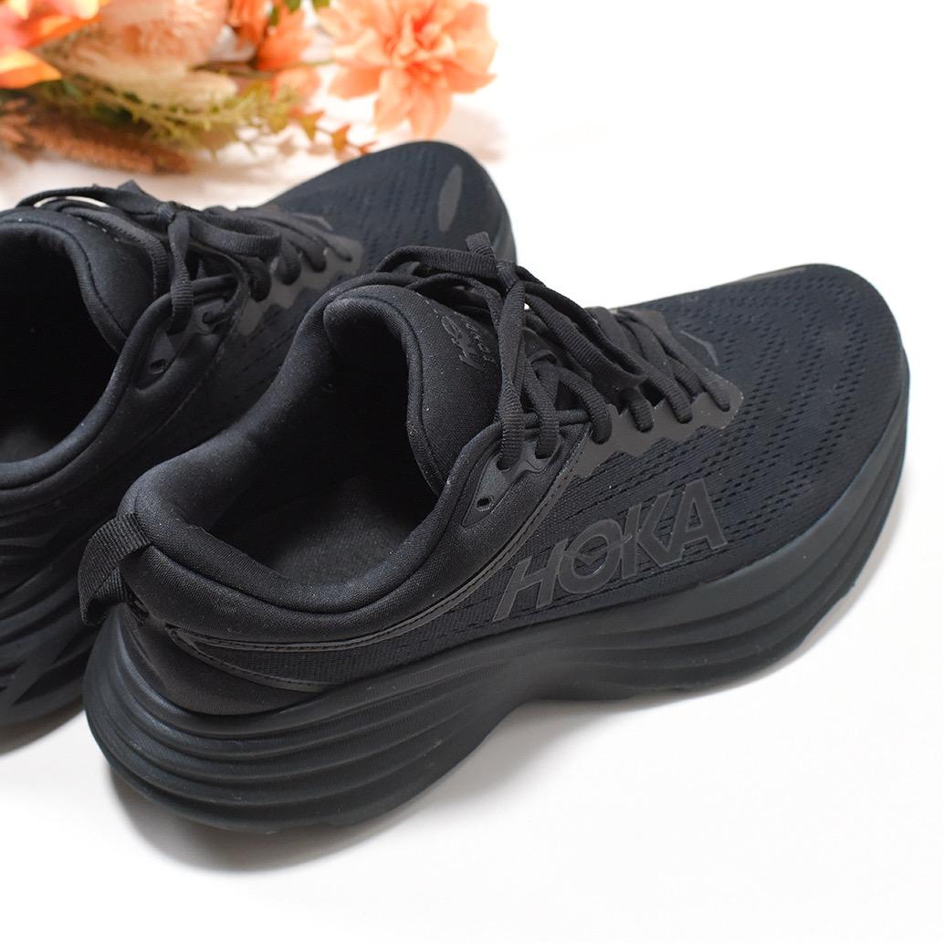 新品です。HOKA ボンダイ8 ワイド ブラック 25cm