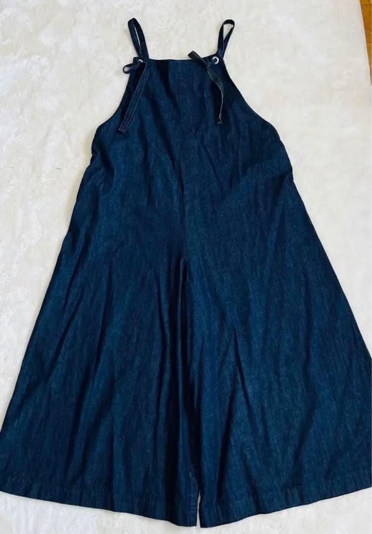 【美品✨】パラスパレス　オールインワン ダンガリー　インディゴ　デニム　F