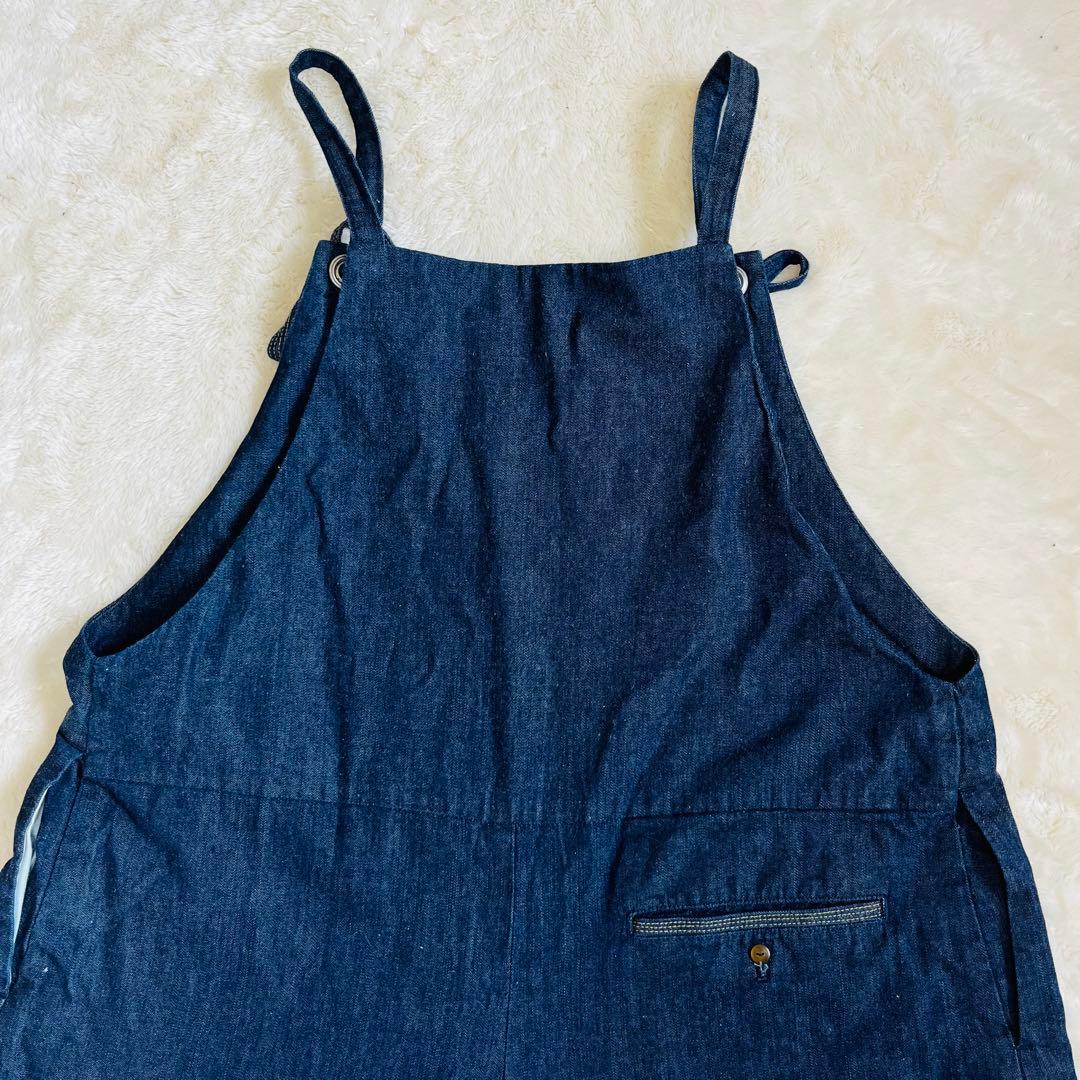 【美品✨】パラスパレス　オールインワン ダンガリー　インディゴ　デニム　F