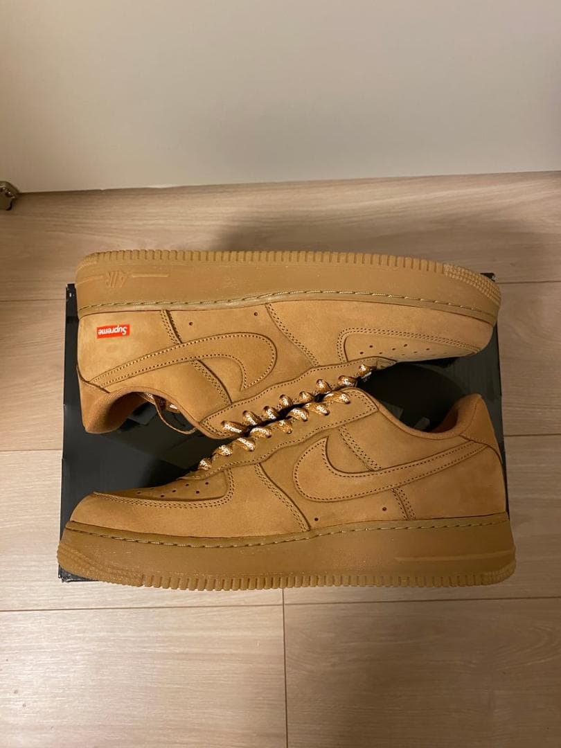 Supreme × Nike Air Force 1 Low FlaxWheat