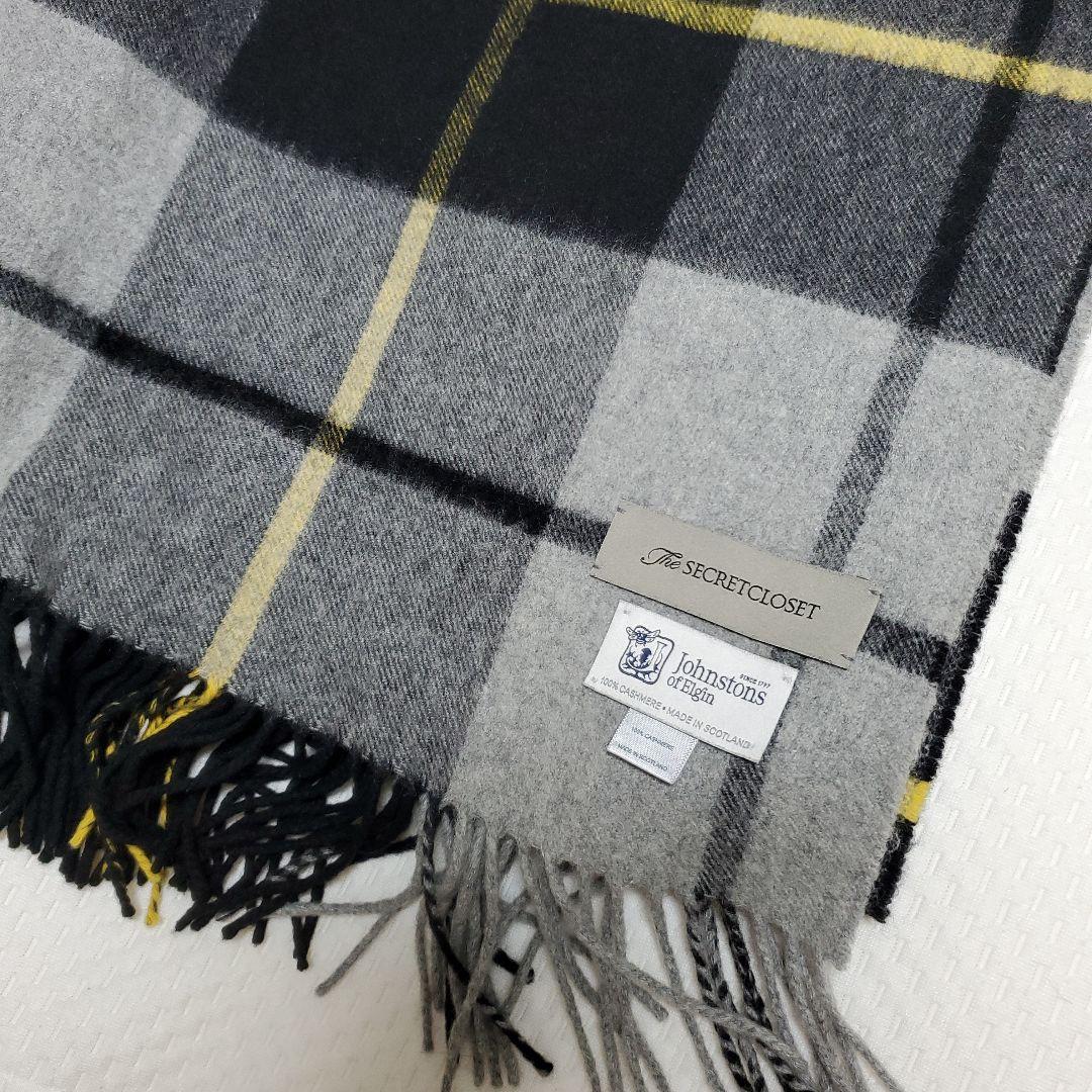 ザ シークレット クローゼット 別注 ジョンストンズ カシミヤ 大判 ストール