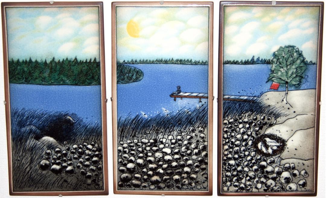 ヘルヤ・リウッコ 陶板 Summer in our Hearts ３枚組