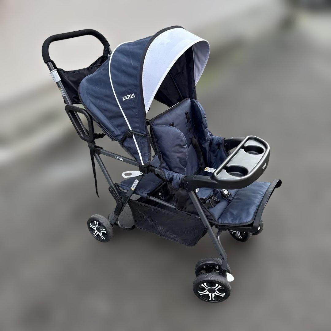 【三連休限定値下げ】KATOJI 二人でゴー 2人乗りベビーカー ネイビー