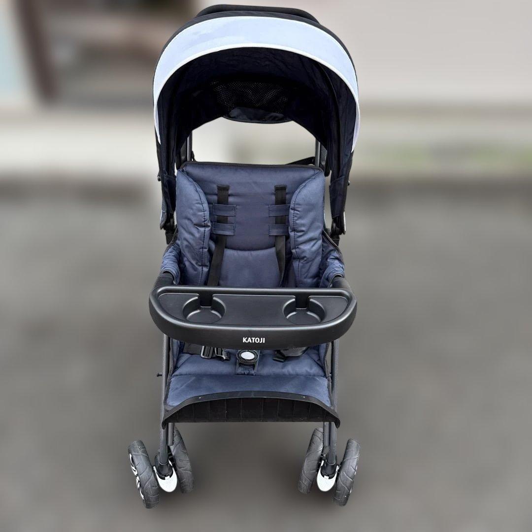 【三連休限定値下げ】KATOJI 二人でゴー 2人乗りベビーカー ネイビー