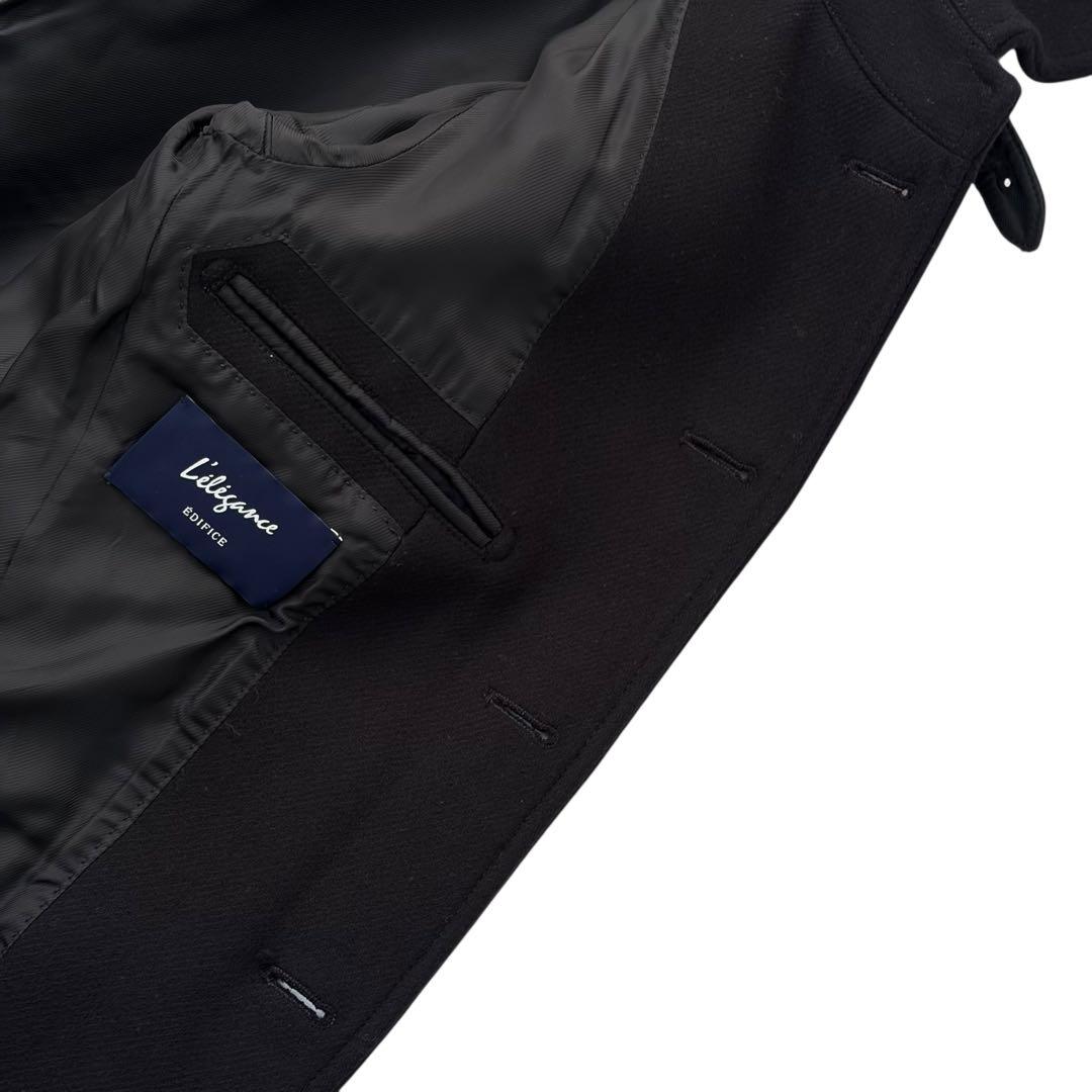 上質ライン‼️ほぼ新品　EDIFICE エディフィス　スタンドカラーウールコート