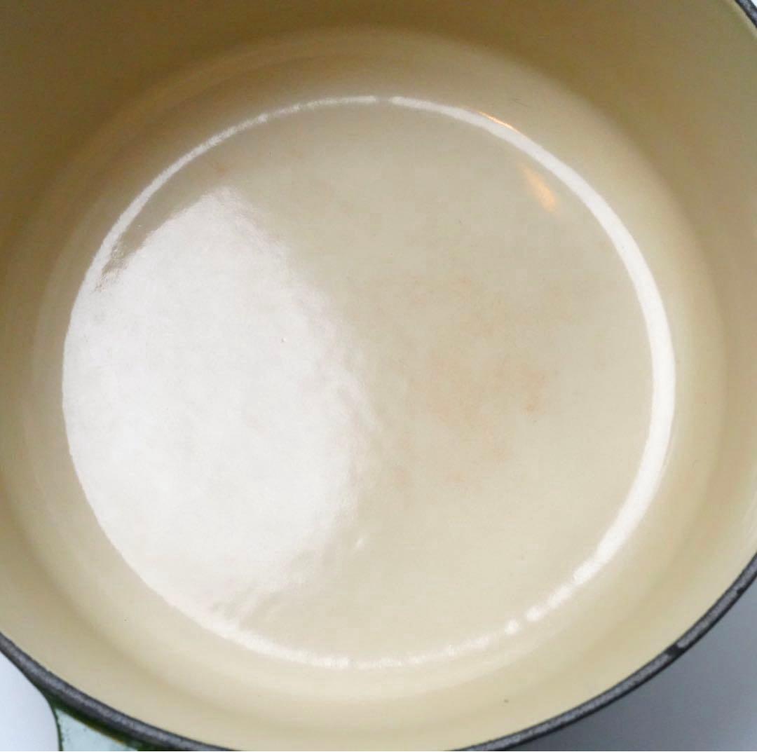 【美品】LE CREUSET　ココット ロンド レーシンググリーン　18cm